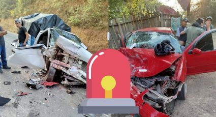 Accidente en la México-Tuxpan deja autos destrozados y 2 lesionados