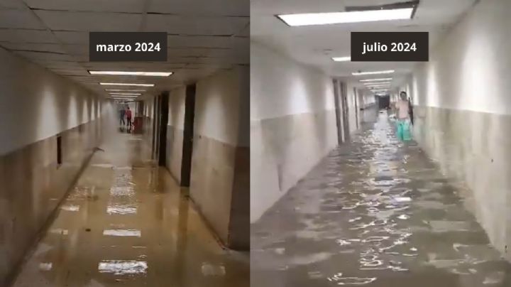 Lluvias colapsan... otra vez, hospital del IMSS en Tampico, Tamaulipas | VIDEO