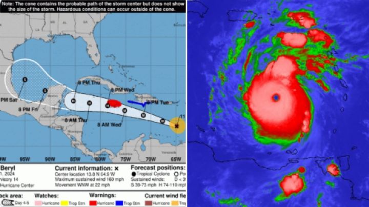 Huracán Beryl ya es categoría 5; pegaría 2 veces en México