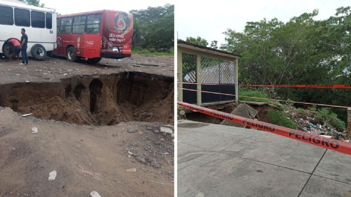 No tenemos adónde ir: vecinos de La Herradura al borde de ser devorados por socavón en Veracruz
