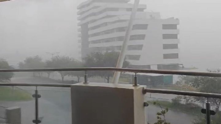 Fuerte tormenta con granizo por la zona de la Presa del Palote