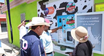 Como si fuera agua, abren máquina expendedora de leche