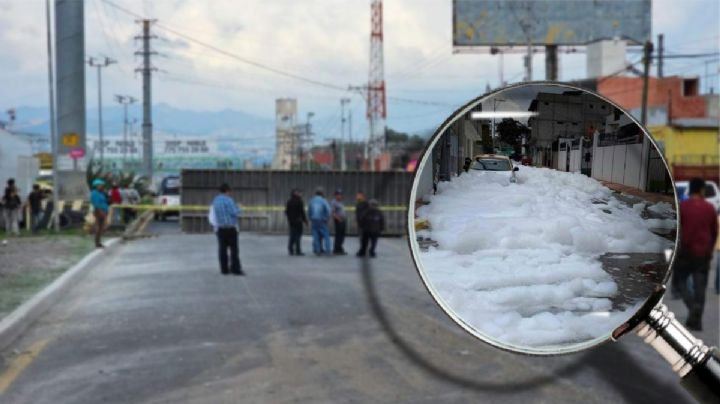 Tulancingo se llena de espuma tras accidente del martes en la Bajada de la muerte | VIDEO
