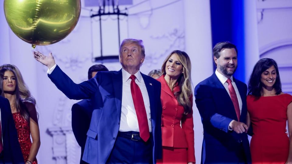 Donald Trump, en la Convención Republicana, junto a su esposa Melania Trump