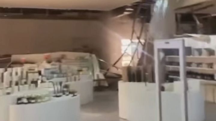 Lluvia se mete a Plaza Mayor y colapsa el techo de Zara Home