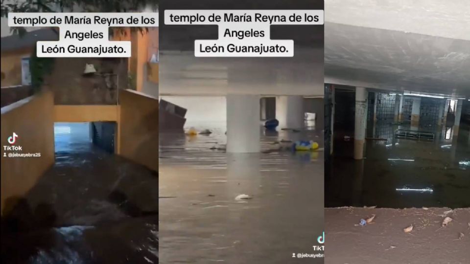 En los clip se observa que el agua prácticamente tapaba más de la mitad del lugar, incluso hay muebles y otros objetos flotando sobre la corriente. 