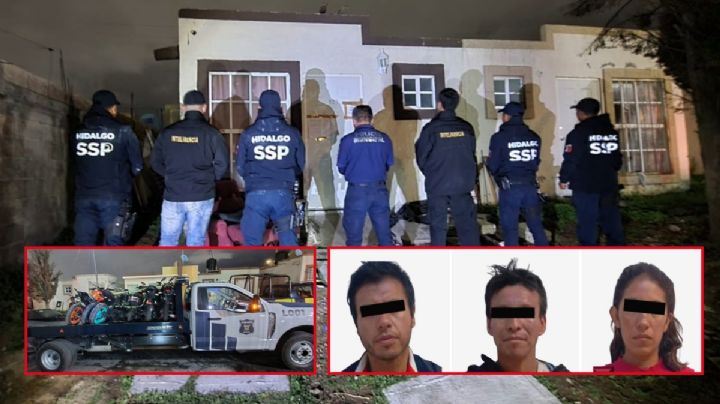 Mineral de la Reforma: En operativo, detienen a 3 personas y recuperan 6 motos robadas