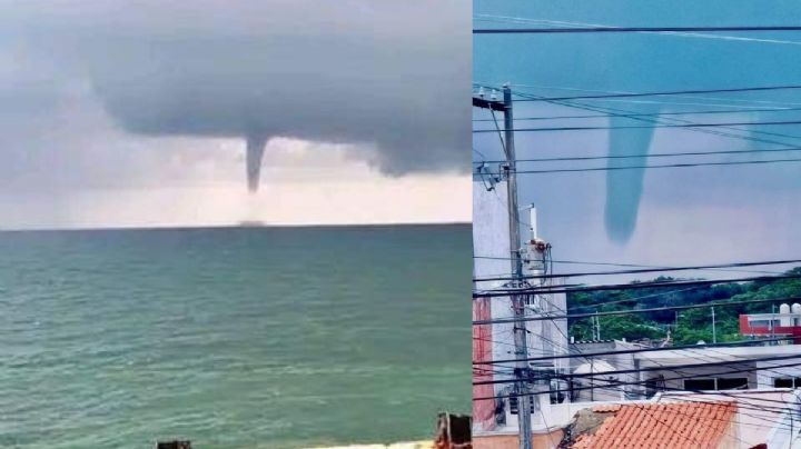 Video de tromba en Alvarado asombra a usuarios en redes