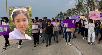 Marchan por Dallana, enfermera asesinada en Coatzacoalcos