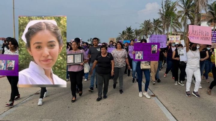 Marchan por Dallana, enfermera asesinada en Coatzacoalcos