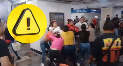 Videos de la riña entre bandas de vendedores ambulantes en Metro Hidalgo
