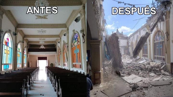 Nuevo León: Se desploma techo de iglesia de más de 300 años de antigüedad | FOTOS