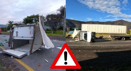 VIDEO: Vuelca camioneta con quesos en Balastrera hoy 23 de julio; esto se sabe