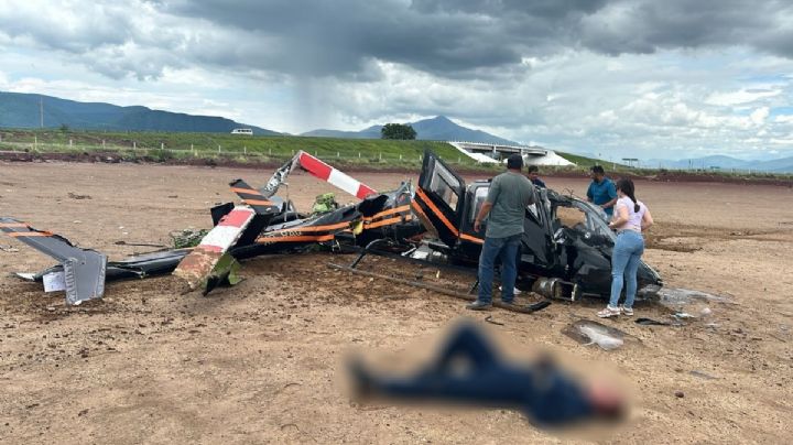 Jalisco: Se desploma helicóptero, hay 4 heridos | FOTOS