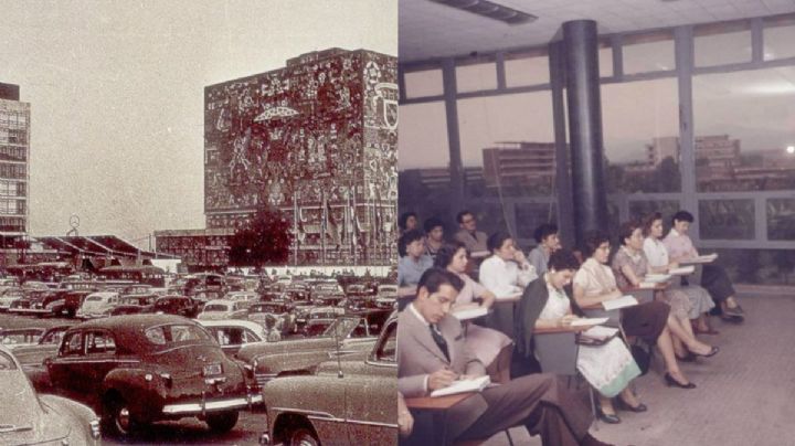 Así estudiaban en las aulas de la UNAM en los años 50's