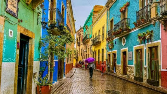 Guanajuato mojado: así se ven sus callejones bajo la lluvia