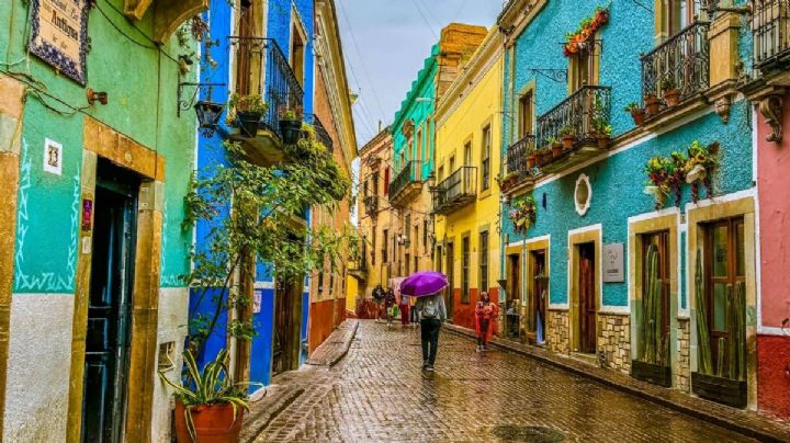 Guanajuato mojado: así se ven sus callejones bajo la lluvia