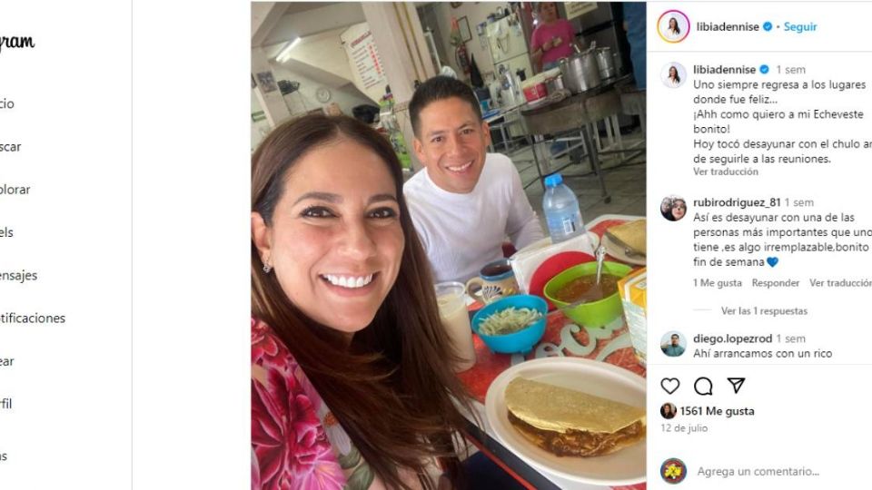 Libia Denisse compartió en sus redes sociales uno de sus lugares favoritos para comer.