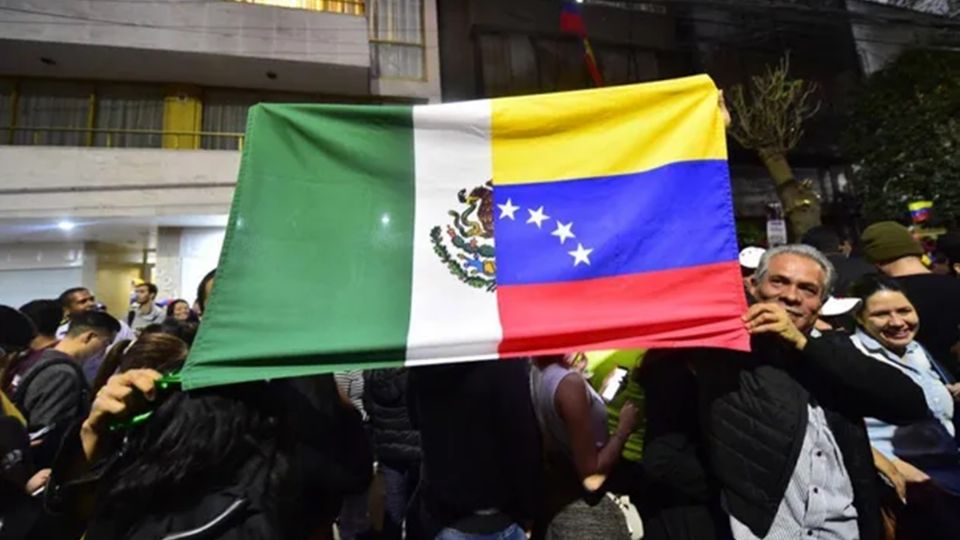 Manifestación de venezolanos en México