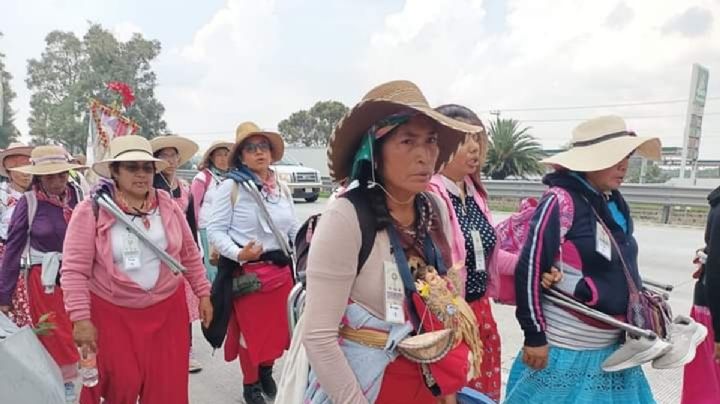 25,000 peregrinos avanzan por la México-Querétaro rumbo a la Basílica de Guadalupe