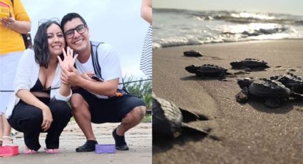 Peculiar propuesta de matrimonio sorprende en playa de Veracruz, mira por qué