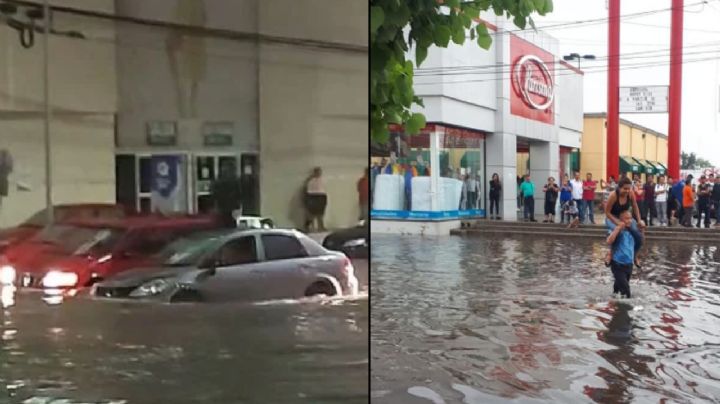 Las 'albercas' callejeras de León cada que llueve
