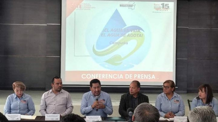 En Hidalgo arranca campaña del SNTE ¡El agua es vida, el agua se agota!