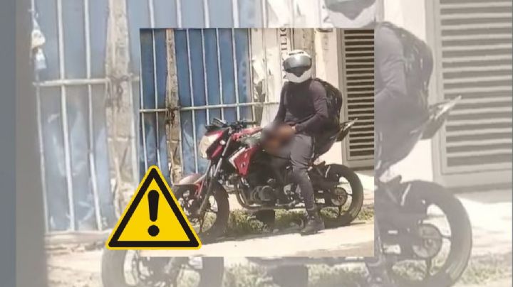 Graban a acosador serial en motocicleta en Veracruz: se masturba en plena vía pública