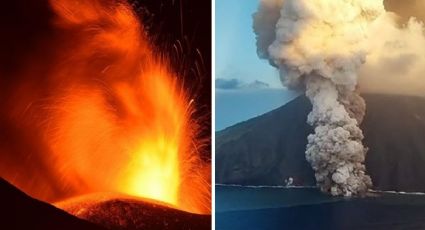 Alerta roja por erupción de los volcanes de Italia Estrómboli y Etna
