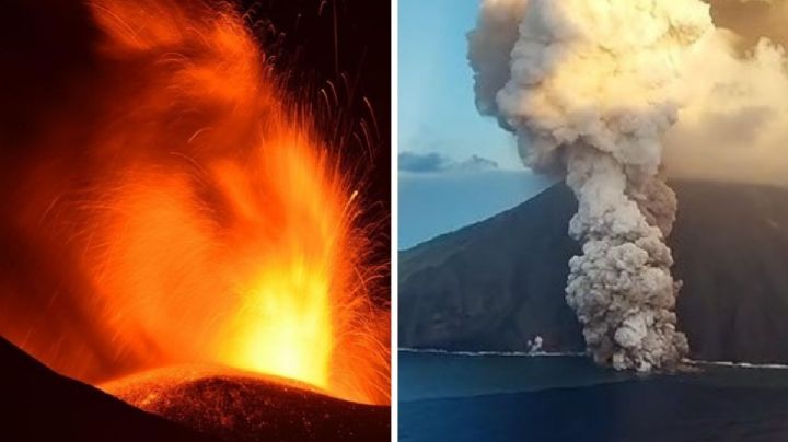 Alerta roja por erupción de los volcanes de Italia Estrómboli y Etna