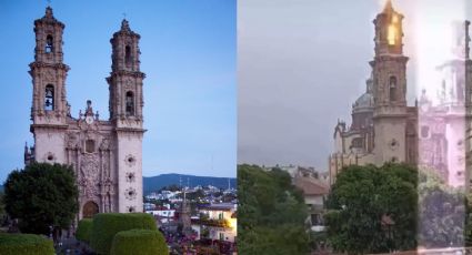 ¿Divina señal? Cae rayo a Catedral Santa Prisca de Taxco | VIDEO