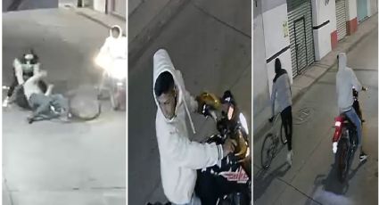 Motoladrones asaltan y golpean a ciclista en Tulancingo; dejan parte del botín | VIDEO