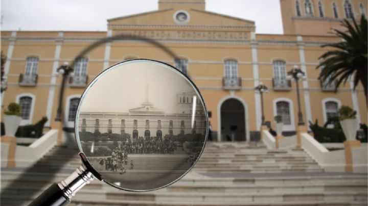 Así se veía hace 150 años el edificio central de la UAEH en la calle de Abasolo