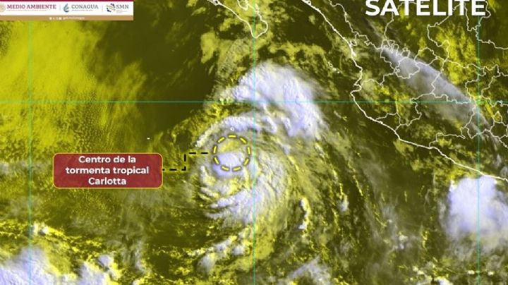 Tormenta tropical Carlotta: Esta es su trayectoria