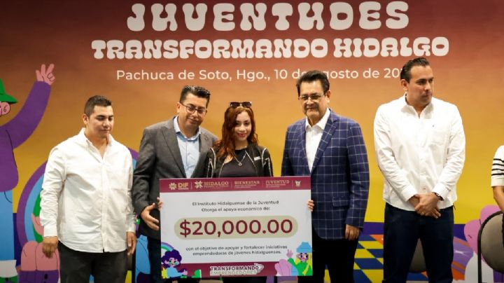 Entregan recursos económicos a jóvenes de Hidalgo por Día Internacional de la Juventud