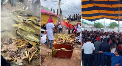 Así luce la barbacoa más grande preparada en Actopan para batir récord Guinness