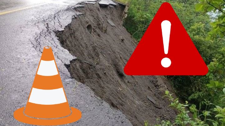 Deslave en carretera México-Tampico en el tramo Hujeutla-Tlanchinol de Hidalgo