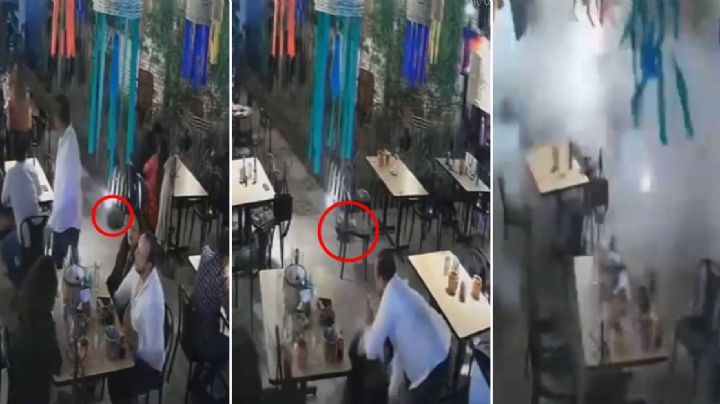 Difunden video del momento de la explosión de un artefacto en un bar de Celaya | VIDEO