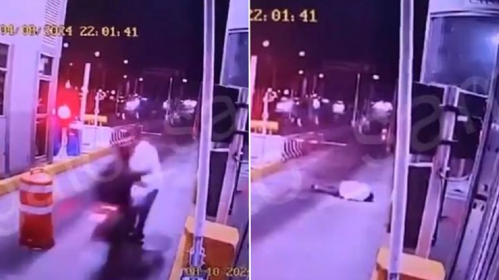 Autopista México-Cuernavaca: Motociclista atropella a trabajador en caseta de Tlalpan | VIDEO