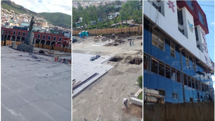 Así avanza remodelación de Plaza Juárez de Pachuca, luce irreconocible | FOTOS