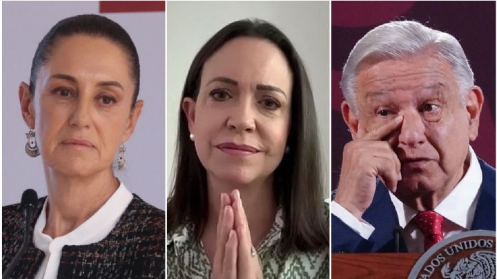 María Corina Machado busca a AMLO y Sheinbaum; la ignoran