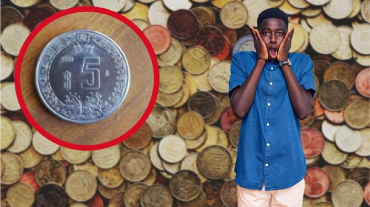 Así es la moneda de 5 con un color diferente a las demás; vale 25,000 pesos