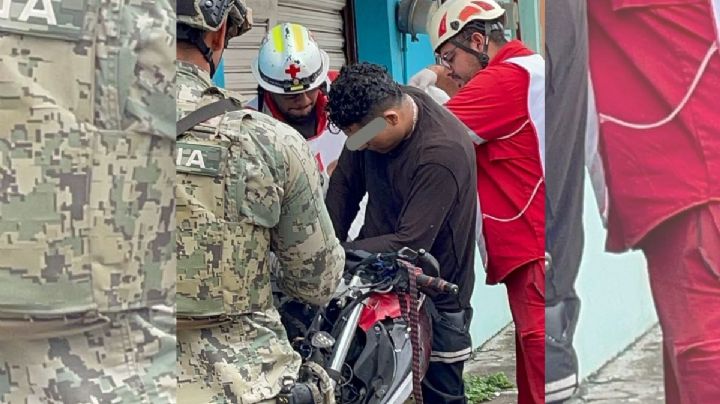 Amputan pierna a Raúl “N”, presunto acosador en moto de Boca del Río