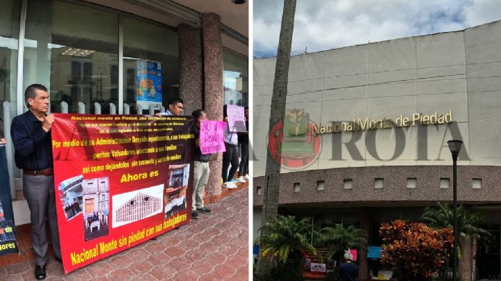 Protestan en Monte de Piedad de Orizaba por despidos injustificados
