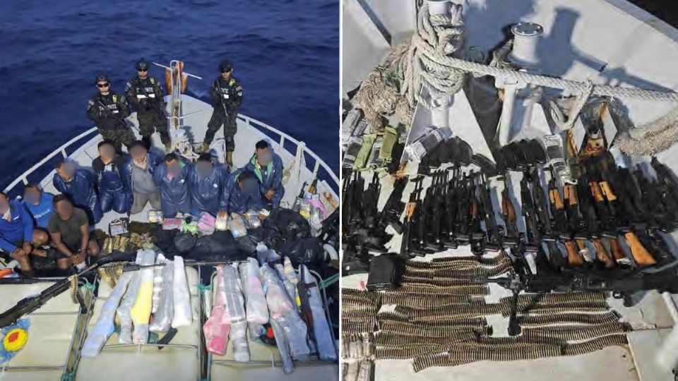 El Salvador detiene barco mexicano con 600 kg de cocaína.