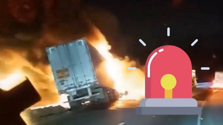 Autopista Arco Norte: Incendio de tráiler cierra la vialidad por más de 5 horas