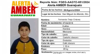 Reportan desaparición de niño de 6 años en San Miguel de Allende