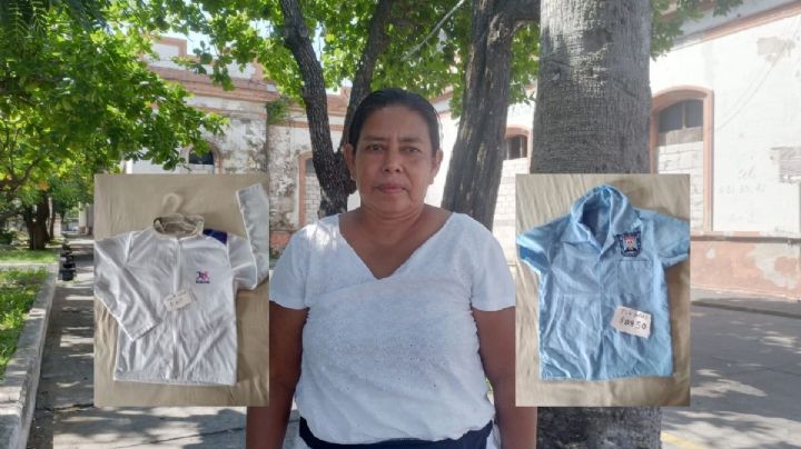 Tere compró útiles escolares con la venta de uniformes de uso en Veracruz
