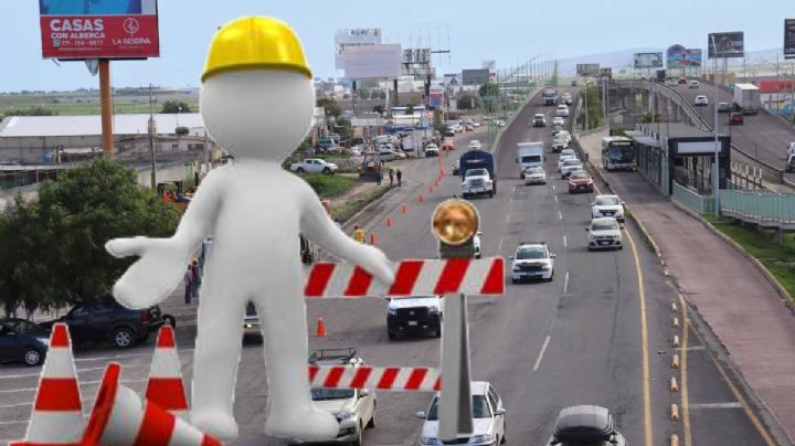 Tráfico pesado en bulevar Felipe Ángeles por obras, estas son las rutas alternas