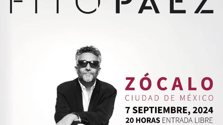 Gobierno CDMX confirma concierto gratuito de Fito Páez